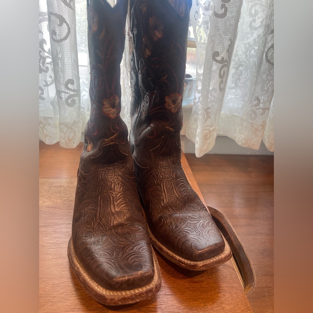 Brown Leather Western Boots